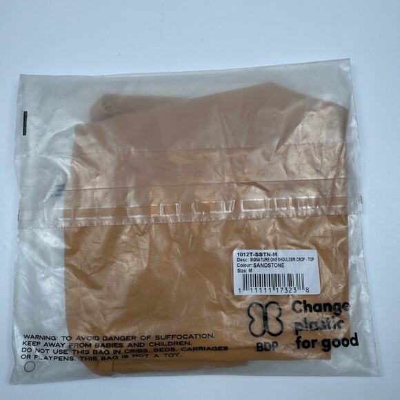 NWT Free People x Toast Signature One Shoulder Crop Bikini Top Sandstone Tan Med - Picture 4 of 5